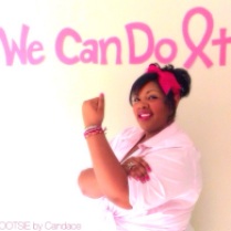 In honor of Breast Cancer Awareness month, I recreated the infamous Rosie the Riveter poster.